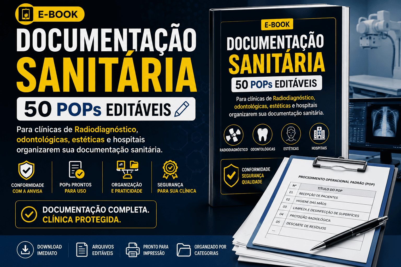 Documentação Sanitária — 50 POPs editáveis